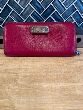 Marc by Marc Jacobs Red Leather Zip Wallet